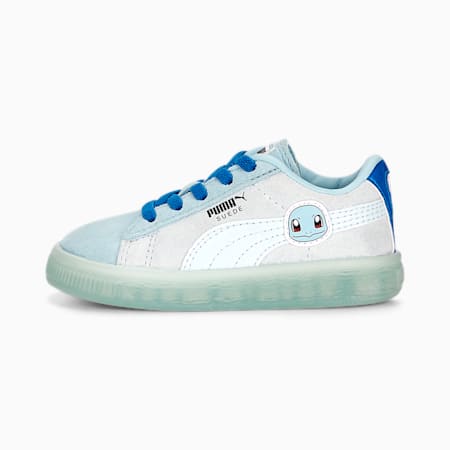 PUMA x POKÉMON Suede Squirtle Alternative Closure Sneakers Babies, Petit Four-Nitro Blue, small-SEA