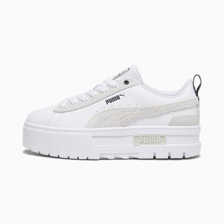 Mayze Mix Women's Sneakers, PUMA White-Dark Coal, small