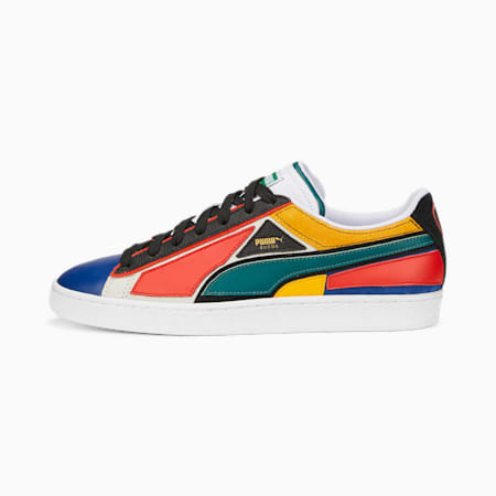Suede Layers Sneakers, Blazing Blue-Varsity Green-PUMA White, small-THA