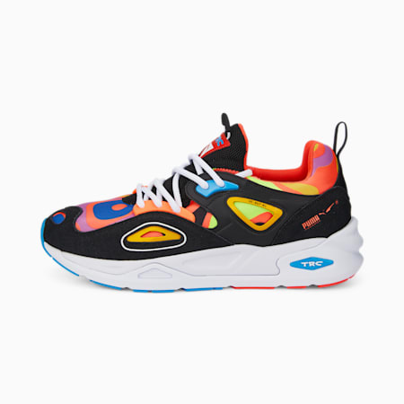 TRC Blaze Lava Sneakers, Lime Squeeze-Fiery Coral, small-THA