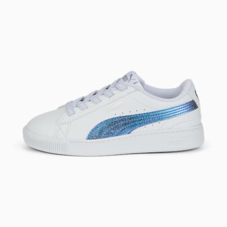 Vikky v3 Bioluminescence Alternative Closure Kid's Sneakers, Puma White-Puma Silver, small-AUS