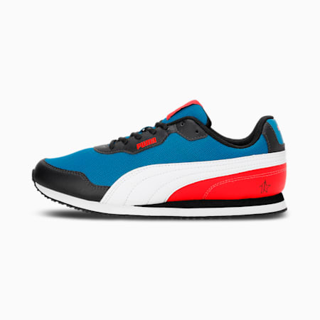 PUMA x 1DER Denver Men's Shoes, PUMA Black-High Risk Red-Mykonos Blue-PUMA White, small-IND