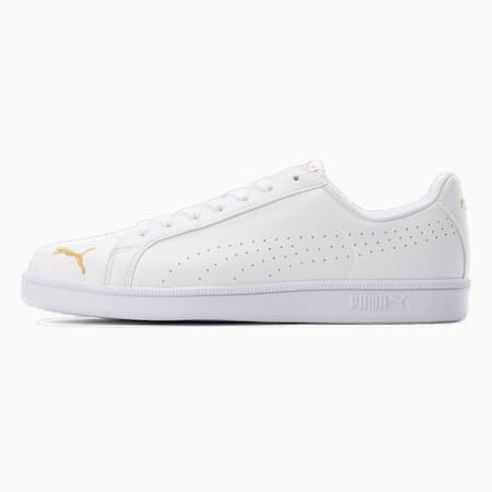 รองเท้าผ้าใบ PUMA Smash Cat Perf, Puma White-Puma Team Gold, small-THA