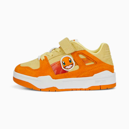 PUMA x POKÉMON Slipstream Lo Charmander Alternative Closure Sneakers Kids, Dark Cheddar-Pale Lemon, small-PHL