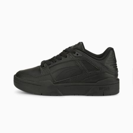 Slipstream Leather Youth Sneakers, Puma Black-Puma Black, small-AUS