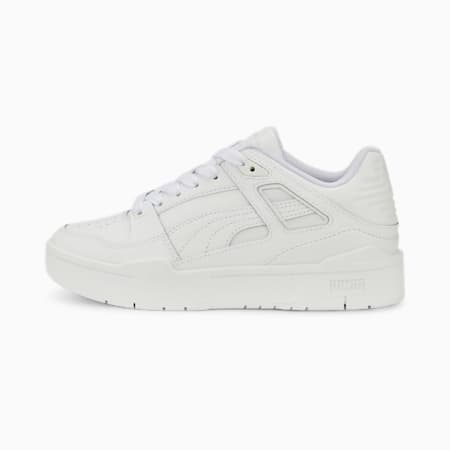 Slipstream Leather Sneakers Youth, Puma White-Puma White, small