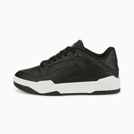 Slipstream Leather Sneakers Youth, Puma Black-Puma White, small