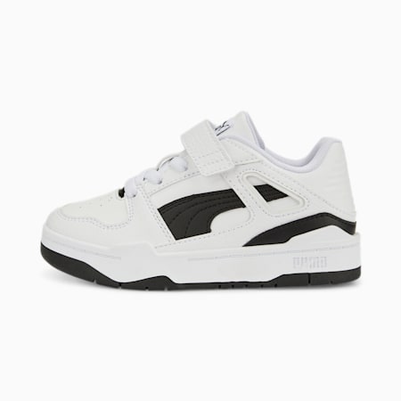 Slipstream Leather Alternative Closure Sneakers Kids, Puma White-Puma Black, small