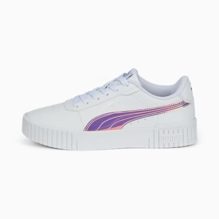 Carina 2.0 Holo Sneakers Youth, Puma White-Puma Silver, small-AUS