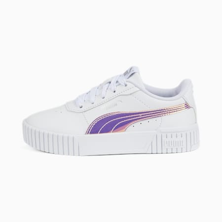 Carina 2.0 Holo Sneakers - Kids 4-8 years, Puma White-Puma Silver, small-AUS