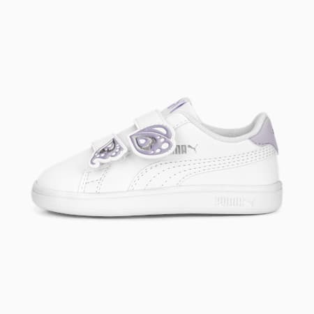 حذاء رياضي للأطفال Smash v2 Butterfly AC, PUMA White-Vivid Violet-PUMA Silver, small-DFA