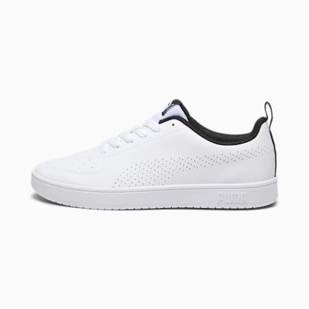 Sepatu Sneaker Rickie Perforated, PUMA White-PUMA White-PUMA Black, small-IDN