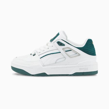 Slipstream sneakers voor jongeren, PUMA White-Varsity Green, small