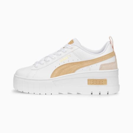 Mayze Wedge Pastel Women's Sneakers | Puma White-Light Sand | PUMA ...