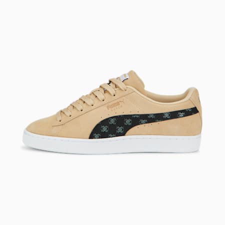 Suede T7 Sneakers, Light Sand-Puma Black-Puma White, small-AUS