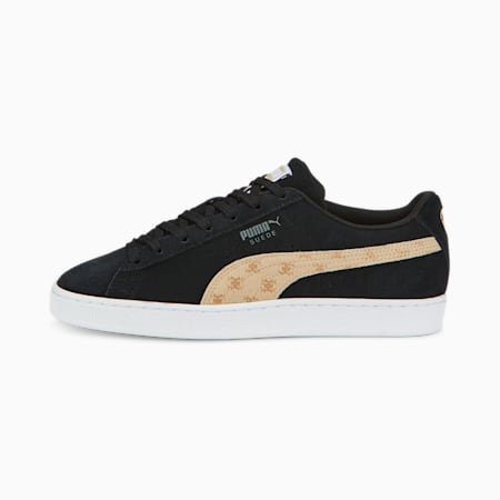 Suede T7 Sneakers, Puma Black-Light Sand-Puma White, small-AUS