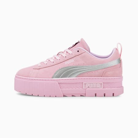 PUMA x DUA LIPA Mayze Metallic Sneakers Women, Pink Lady-Puma Silver, small-PHL