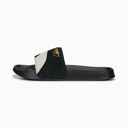 Leadcat 2.0 Suede OG Slides, PUMA Black-PUMA White-Metallic Gold, small-PHL