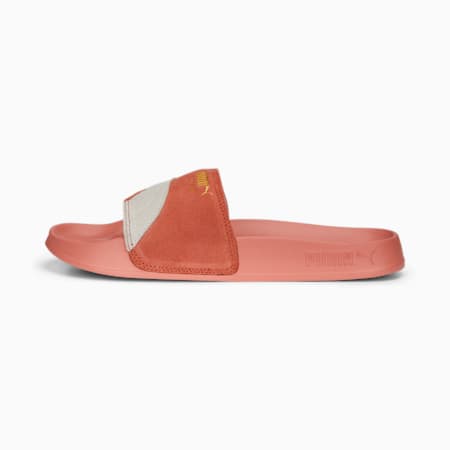 Leadcat 2.0 Suede OG Slides, Hibiscus Flower-PUMA White-Metallic Gold, small-SEA