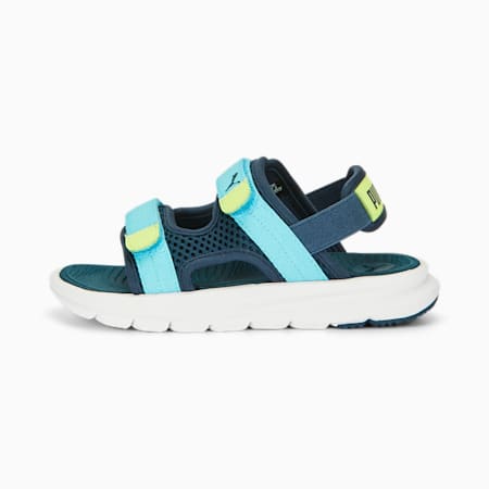 PUMA Evolve Sandals Kids, Dark Night-Hero Blue-Lily Pad, small-THA