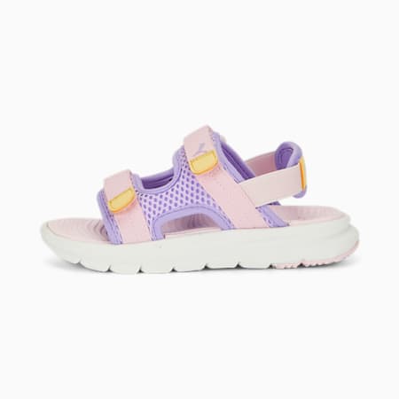 PUMA Evolve Sandals Kids, Vivid Violet-Pearl Pink-Light Straw, small-THA