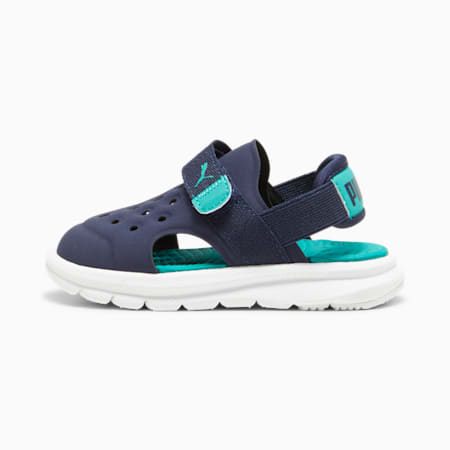 PUMA Evolve sandalen met alternatieve sluiting voor baby’s, PUMA Navy-Sparkling Green-PUMA White, small