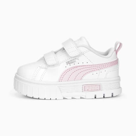 Mayze Leather Sneakers - Infants 0-4 years, PUMA White-Pearl Pink-Vivid Violet, small-AUS