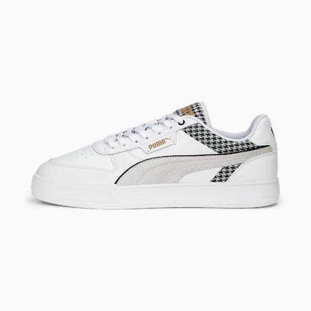 Caven Dime Houndstooth Unisex Sneakers, PUMA White-PUMA Black-PUMA Gold, small-AUS
