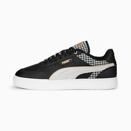 Caven Dime Houndstooth Unisex Sneakers, PUMA Black-PUMA White-PUMA Gold, small-AUS