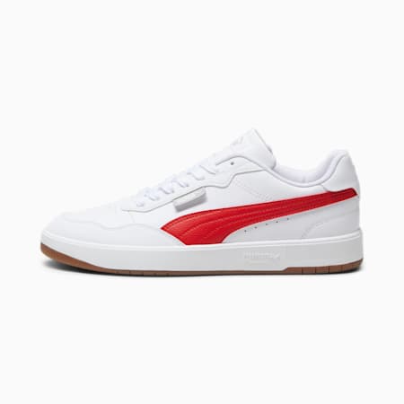 Court Ultra Lite Sneakers, PUMA White-For All Time Red-Cool Light Gray, small-THA