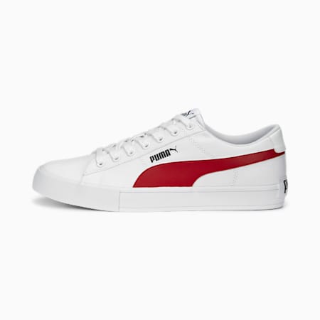 Bari Casual Canvas Sneakers, PUMA White-For All Time Red-PUMA Black, small-SEA