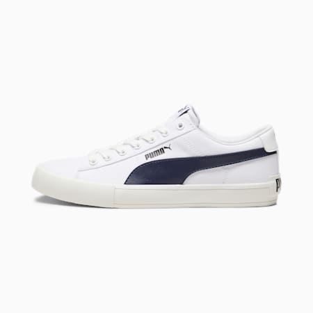 Bari Casual Canvas Sneakers, PUMA White-PUMA Navy-Vapor Gray, small-PHL