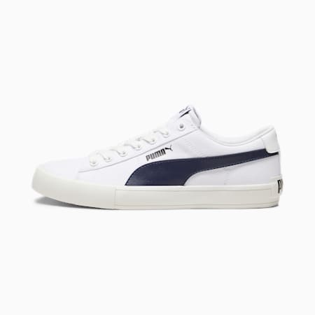 รองเท้าผ้าใบ Bari Casual Canvas, PUMA White-PUMA Navy-Vapor Gray, small-THA