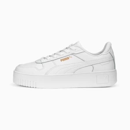 Carina Women's Street Sneakers, PUMA White-PUMA White-PUMA Gold, small-AUS