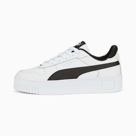 รองเท้าผ้าใบผู้หญิง Carina Street, PUMA White-PUMA Black-PUMA Silver, small-THA