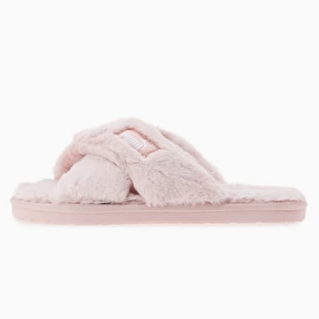 Fluff X Strap Bold Women's Slide, Lotus-Puma White, small-AUS