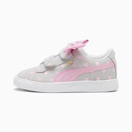 Suede Classic Re-Bow Little Kids' Shoes, Silver Mist-Pink Lilac, small
