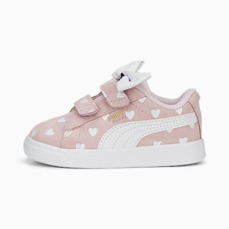 Suede Classic LF Re-Bow V Sneakers - Infants 0-4 years, Pearl Pink-PUMA White, small-AUS
