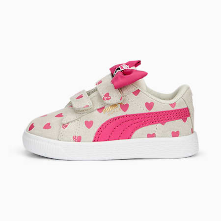 Suede Classic LF Re-Bow V Sneakers - Infants 0-4 years, Pristine-Glowing Pink, small-AUS