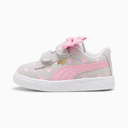 Suede Classic Re-Bow V Toddler's Shoes, Silver Mist-Pink Lilac, small