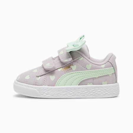 Suede Classic Re-Bow V Toddler's Shoes, Grape Mist-Fresh Mint, small