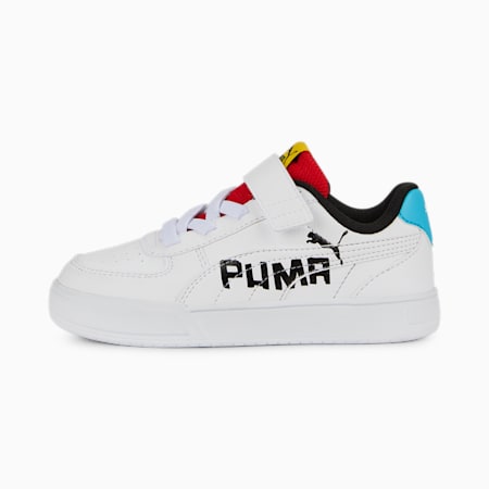 Caven Love AC+ Shoes Kids, PUMA White-PUMA Black-For All Time Red-Bright Aqua, small-DFA