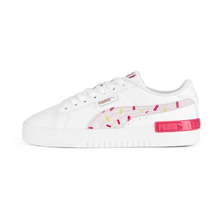 Jada Crush Girl's Sneakers, PUMA White-Pearl Pink-Glowing Pink-Rose Gold, small-IND