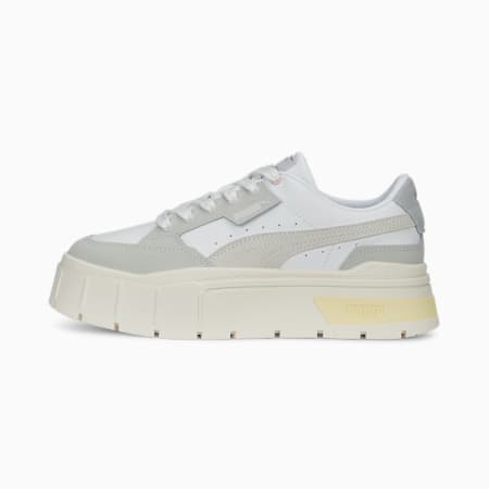 Mayze Stack Luxe sneakers voor dames, PUMA White-Nimbus Cloud, small