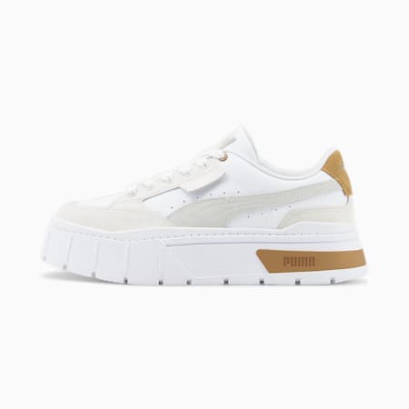 Mayze Stack Luxe Women's Sneakers, PUMA White-Frosted Ivory, small-NZL
