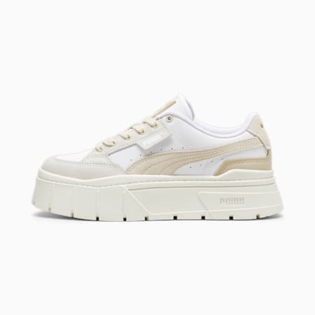 Mayze Stack Luxe Sneakers Women, PUMA White-Alpine Snow, small-PHL