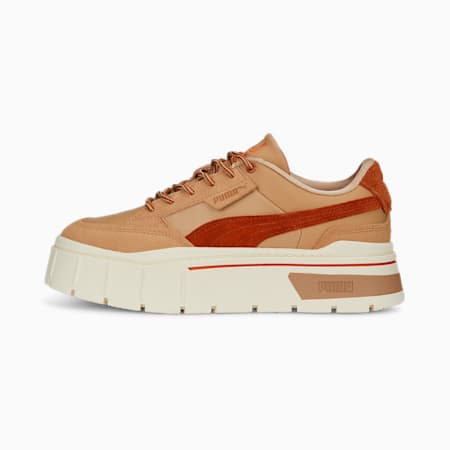 Mayze Stack Wild Women Sneakers Women, Dusty Tan-Warm Chestnut, small-THA