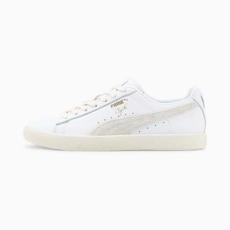 Clyde Base Sneakers, PUMA White-Frosted Ivory-Puma Team Gold, small-AUS