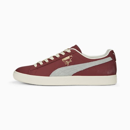 Sneakersy Clyde Base, Wood Violet-Frosted Ivory-Puma Team Gold, small