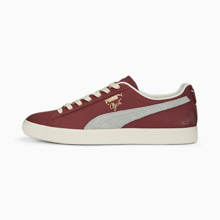 Clyde Base sneakers, Wood Violet-Frosted Ivory-Puma Team Gold, small